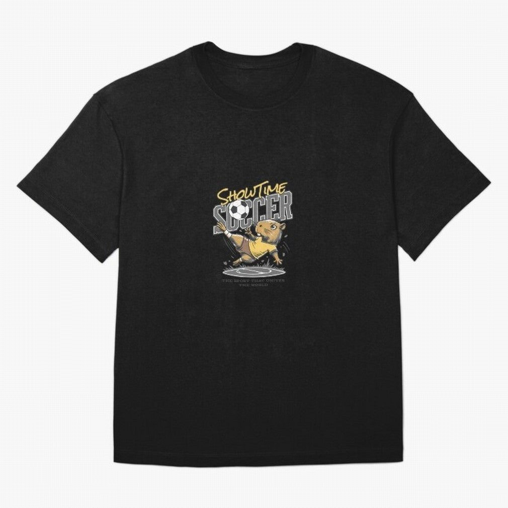 Capybara Playing Soccer Football Gray Vibes Oversized T-Shirt Refresh FIFA World Cup 2026 Group Stage Made for Messi, France Energy, Fan Favorite Moments, National Team Passion, Big Match Drama and Soccer History; Ideal for Football Dads, Football