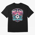 Miami 2026 Host City Emblem Soccer Football Events Oversized T-Shirt Back Your Heroes with FIFA World Cup 2026 Group Stage Made for Messi, Neymar and Mbappe, Spain and Netherlands Energy, Goal Celebration Energy, Supporter Heritage, Football Icons