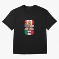 Three Nations Host Trophy Vertical Oversized T-Shirt Honor the Beautiful Game during FIFA World Cup 2026 for Fans of Messi and England, France and Netherlands, Bringing Sports Nostalgia, International Competition, Famous Players and Unforgettable