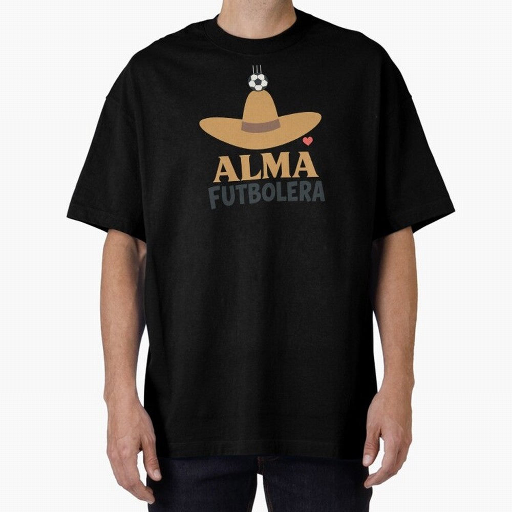 Alma Futbolera Oversized T-Shirt Create Global Football Passion for FIFA World Cup 2026 Group Stage, Capturing Haaland and Mbappe, France, Goal Celebration Energy, Supporter Heritage, Football Icons and Worldwide Tournament Joy; Ideal for Football