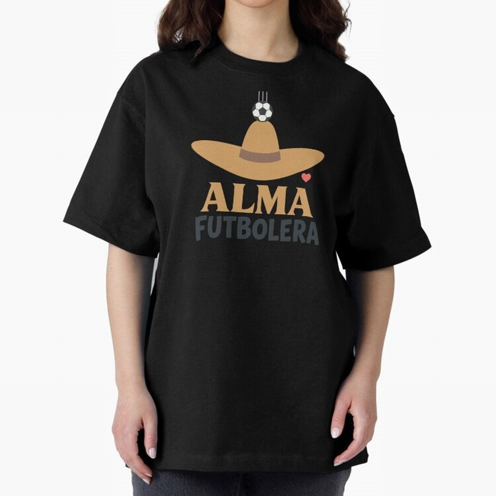 Alma Futbolera Oversized T-Shirt Create Global Football Passion for FIFA World Cup 2026 Group Stage, Capturing Haaland and Mbappe, France, Goal Celebration Energy, Supporter Heritage, Football Icons and Worldwide Tournament Joy; Ideal for Football
