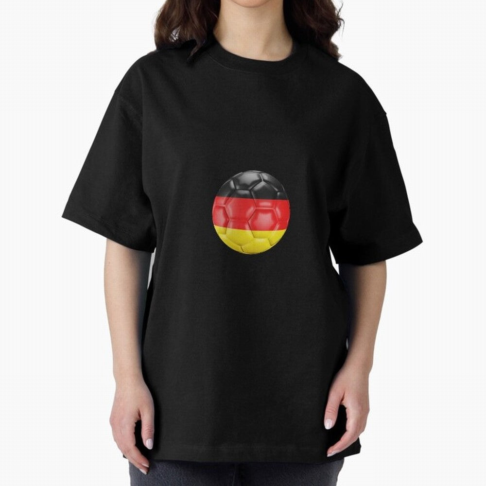 Germany Oversized T-Shirt Celebrate the Next Chapter of FIFA World Cup 2026 Group Stage for Fans of Messi, CR7 and Mbappe and England, France and Netherlands, Bringing Vintage Soccer Flavor, Modern Football Stars, National Flags and Final Night