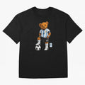 Argentina Soccer Bear World Cup Teddy Bear Oversized T-Shirt Keep the Match Day Mood of FIFA World Cup 2026 USA Canada Mexico Spirit, Featuring Spain and Netherlands, Haaland, Game Day Rituals, Football Legends, Country Pride and the Road to the