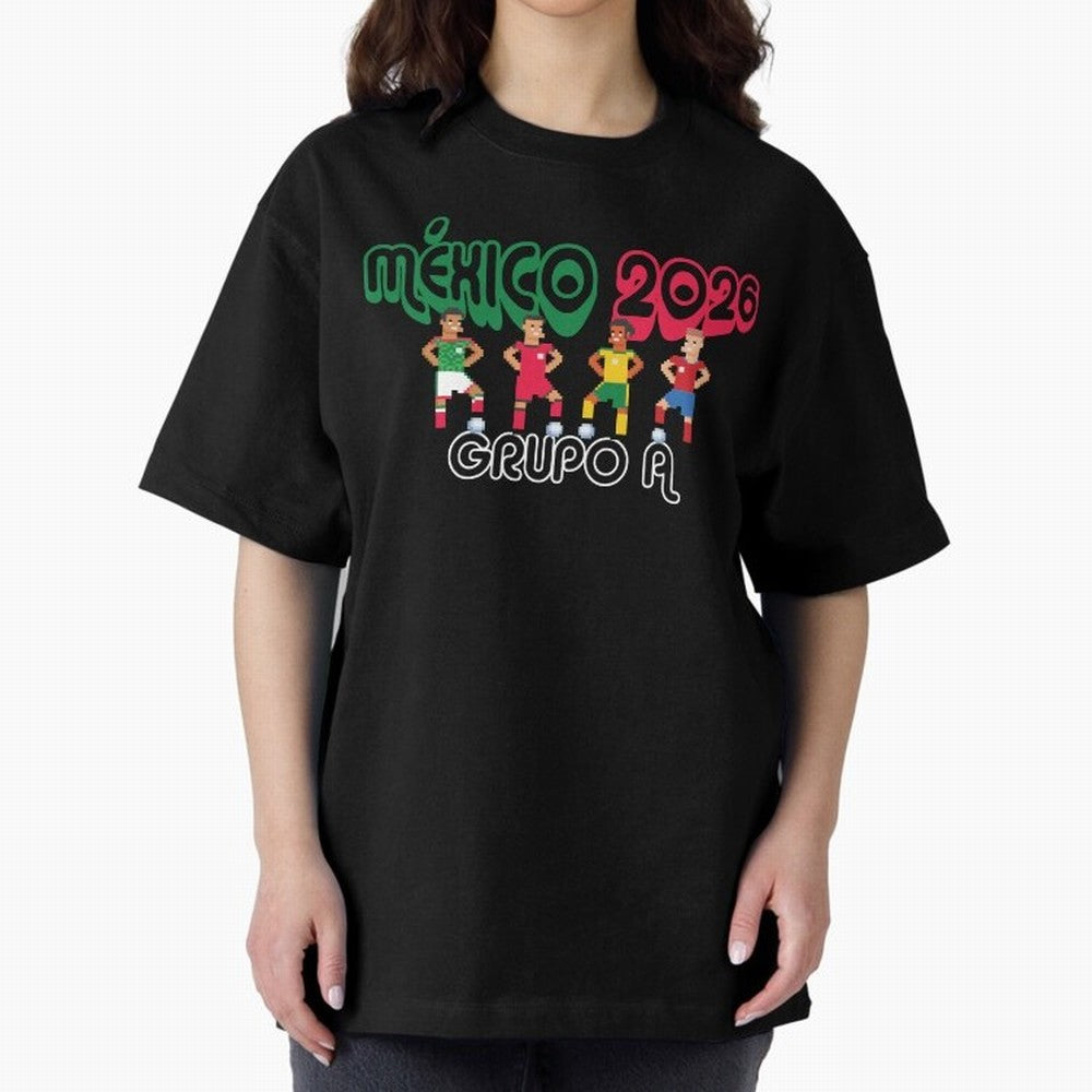 Mexico 2026 Group A Oversized T-Shirt Show Match Day Excitement for the FIFA World Cup 2026 USA Canada Mexico Journey through Haaland and Mbappe Highlights, France Pride, Championship Spirit, Famous Goals, Roaring Crowds and International Football