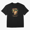 Happy Pizza Character Holding World Cup 2026 Trophy Oversized T-Shirt Make the Season About the FIFA World Cup 2026 Group Stage Journey through Mbappe and Neymar Highlights, England and Germany Pride, Football History, Final Match Energy, Crowd