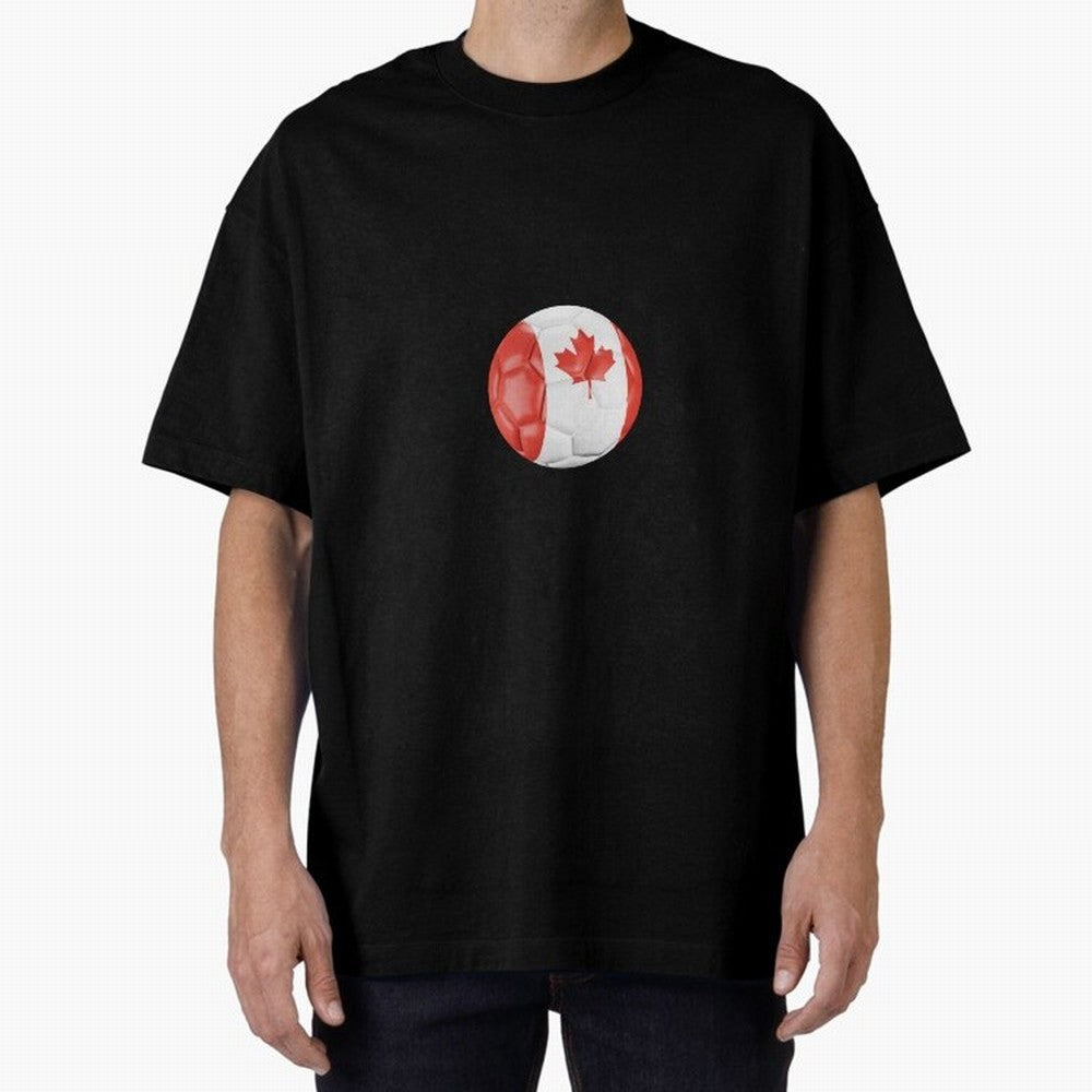 Canada Oversized T-Shirt Keep the Match Day Mood of FIFA World Cup 2026 for Fans of Messi, Neymar and Mbappe and Spain, Bringing Stadium Chants, National Pride, Trophy Dreams and Unforgettable Football Memories; Ideal for Fans Who Follow Messi,