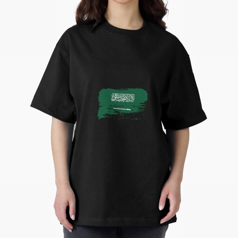 Saudi Arabia Oversized T-Shirt Bring Global Tournament Vibes to FIFA World Cup 2026 USA Canada Mexico Filled with Messi, Neymar and Mbappe, Spain Energy, Vintage Soccer Flavor, Modern Football Stars, National Flags and Final Night Emotion; Made for