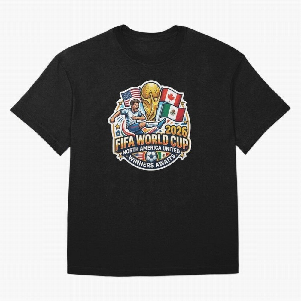 FIFA World Cup 2026 North America United Oversized T-Shirt Make Your Look Match Match Day Hype around FIFA World Cup 2026 USA Canada Mexico, Neymar, England, Football Festival Excitement, Trophy Ambitions, Country Rivalries and Star Player Buzz;
