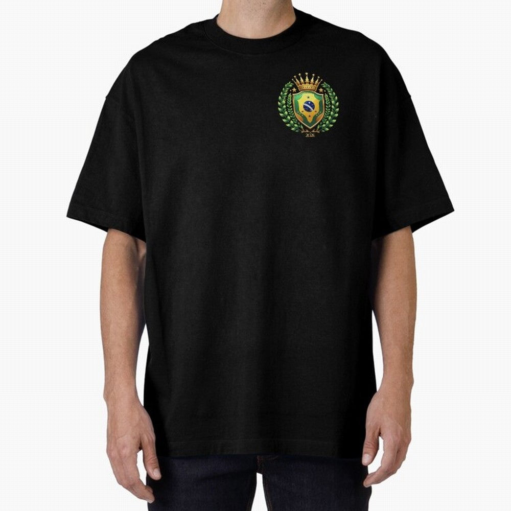 Brazil World Cup 2026 Oversized T-Shirt Mark the FIFA World Cup 2026 Group Stage Journey through Cristiano Ronaldo, Haaland and CR7 Highlights, Brazil, Portugal and Argentina Pride, Vintage Soccer Flavor, Modern Football Stars, National Flags and