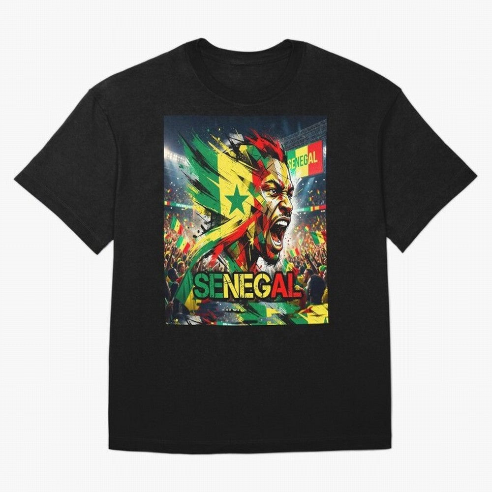 SENEGAL FOOTBALL TEAM Oversized T-Shirt Join FIFA World Cup 2026 Group Stage for Fans of CR7 and Portugal, Spain and Germany, Bringing Retro Football Energy, Iconic Rivalries, Trophy Chase Drama and Stadium Atmosphere; Perfect for People Who Love
