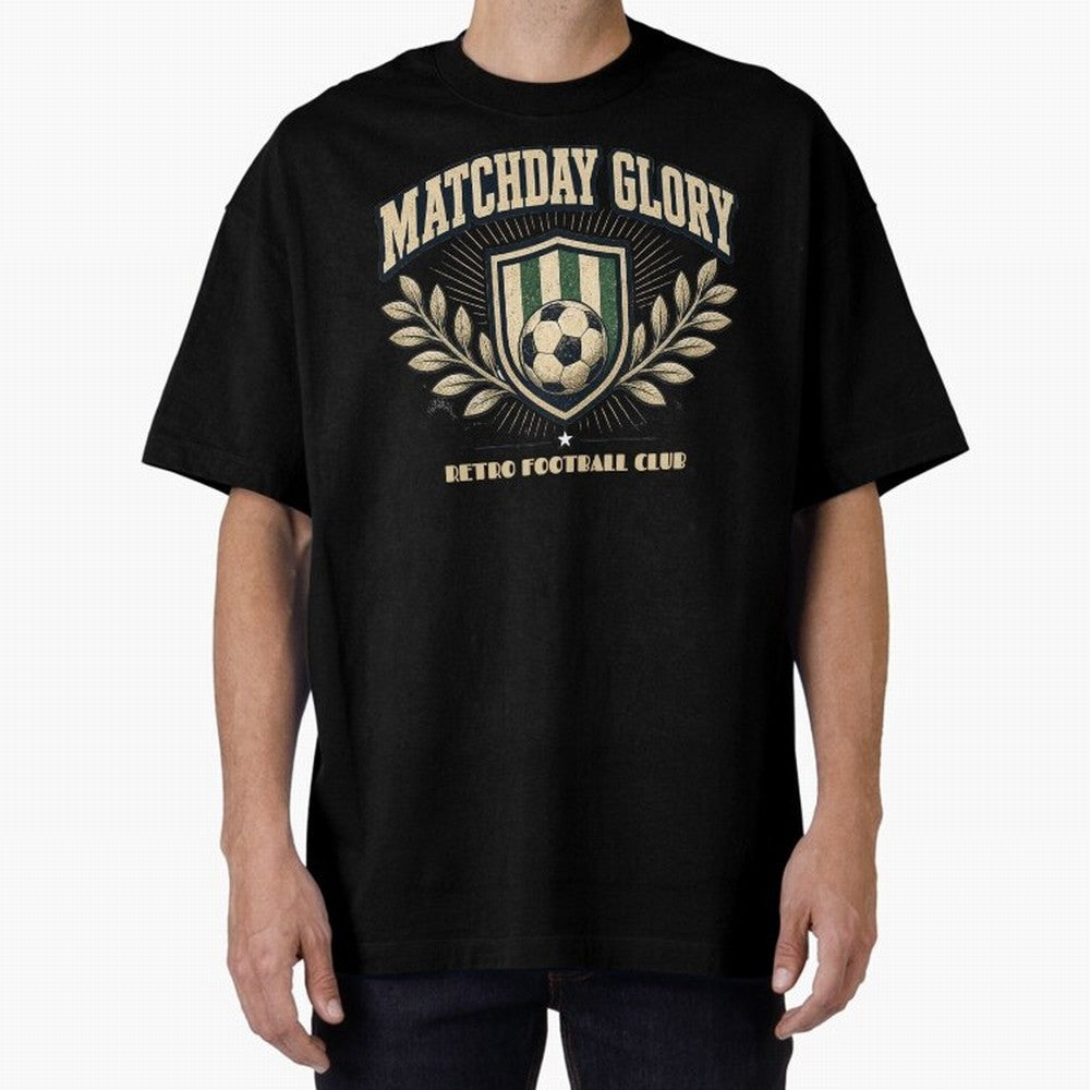 Matchday Glory Vintage Football Club Heritage Shield Emblem Oversized T-Shirt Make the Season About FIFA World Cup 2026 Group Stage Spirit, Connected to Spain and Netherlands, CR7 and Messi, Worldwide Fan Energy, Dramatic Goals, Stadium Lights and