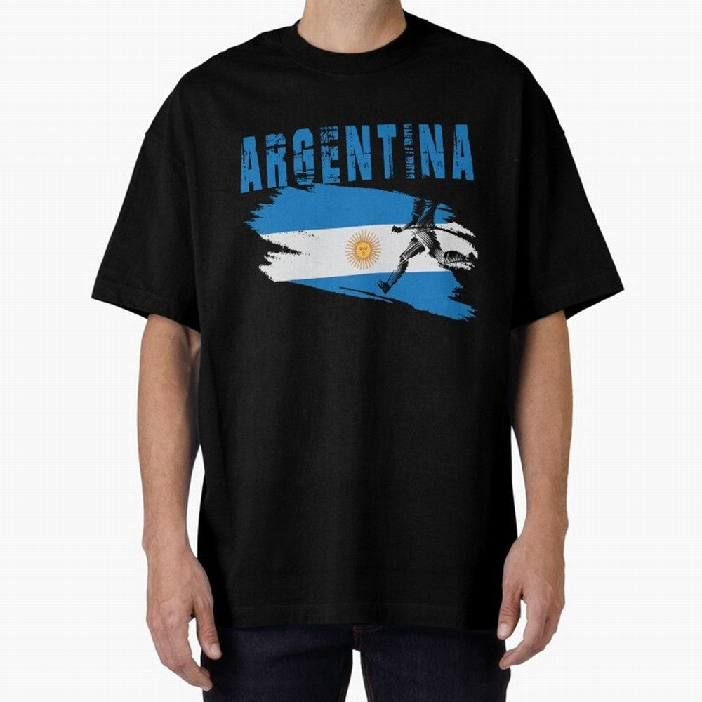 Argentina World Cup 2026 ¨C Pride in Motion Oversized T-Shirt Bring Champion Energy into FIFA World Cup 2026 for Fans of Cristiano Ronaldo and Portugal, Bringing Retro Football Energy, Iconic Rivalries, Trophy Chase Drama and Stadium Atmosphere;