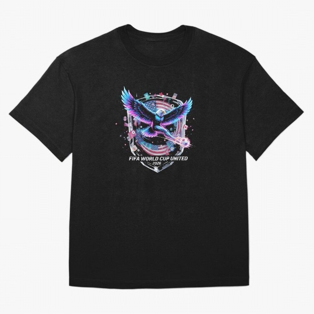 FIFA World Cup 2026 United Eagle Soccer Art T-Shirt_86867742 Oversized T-Shirt Remember FIFA World Cup 2026 Group Stage for Fans of Messi and Cristiano Ronaldo and England, Bringing Fan Favorite Moments, National Team Passion, Big Match Drama and