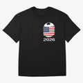Soccer 2026 USA in the breast pocket Oversized T-Shirt Capture Global Football Passion for FIFA World Cup 2026 USA Canada Mexico, Capturing Neymar, Netherlands, Football Festival Excitement, Trophy Ambitions, Country Rivalries and Star Player Buzz;