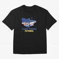 Cabo Verde Soccer Blue Shark Design Oversized T-Shirt Celebrate Fan Favorites in FIFA World Cup 2026 USA Canada Mexico Driven by Messi, Neymar and Mbappe, England, France and Netherlands Energy, Championship Spirit, Famous Goals, Roaring Crowds and