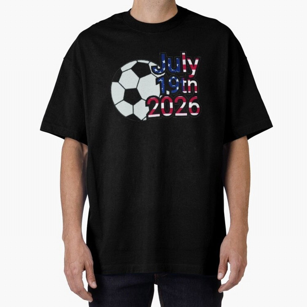 2026 USA Oversized T-Shirt Celebrate the Biggest Stage of Global Football Passion for FIFA World Cup 2026 USA Canada Mexico, Driven by Neymar, Haaland and Cristiano Ronaldo, Brazil, Portugal and Argentina, Worldwide Fan Energy, Dramatic Goals,