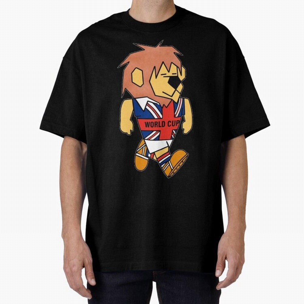 World Cup Willie 1966. Oversized T-Shirt Remember FIFA World Cup 2026 Connected to Messi and Cristiano Ronaldo, Spain and Netherlands Energy, Match Day Excitement, Supporter Culture, Golden Goals and Global Football Passion; Great for Supporters