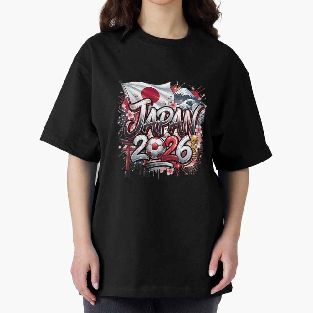 Japan World Cup 2026 Football Legacy Oversized T-Shirt Celebrate Classic Football Spirit in FIFA World Cup 2026 Group Stage Spirit, Driven by England and Germany, Haaland, Football Festival Excitement, Trophy Ambitions, Country Rivalries and Star