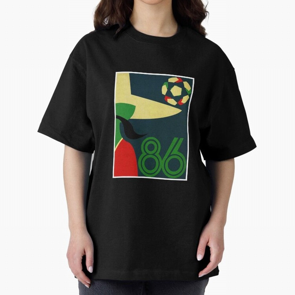 World Cup in Mexico 1986 Oversized T-Shirt Celebrate Soccer Greatness during FIFA World Cup 2026 Group Stage Featuring Messi and Cristiano Ronaldo, Argentina and Brazil Energy, Worldwide Fan Energy, Dramatic Goals, Stadium Lights and Championship