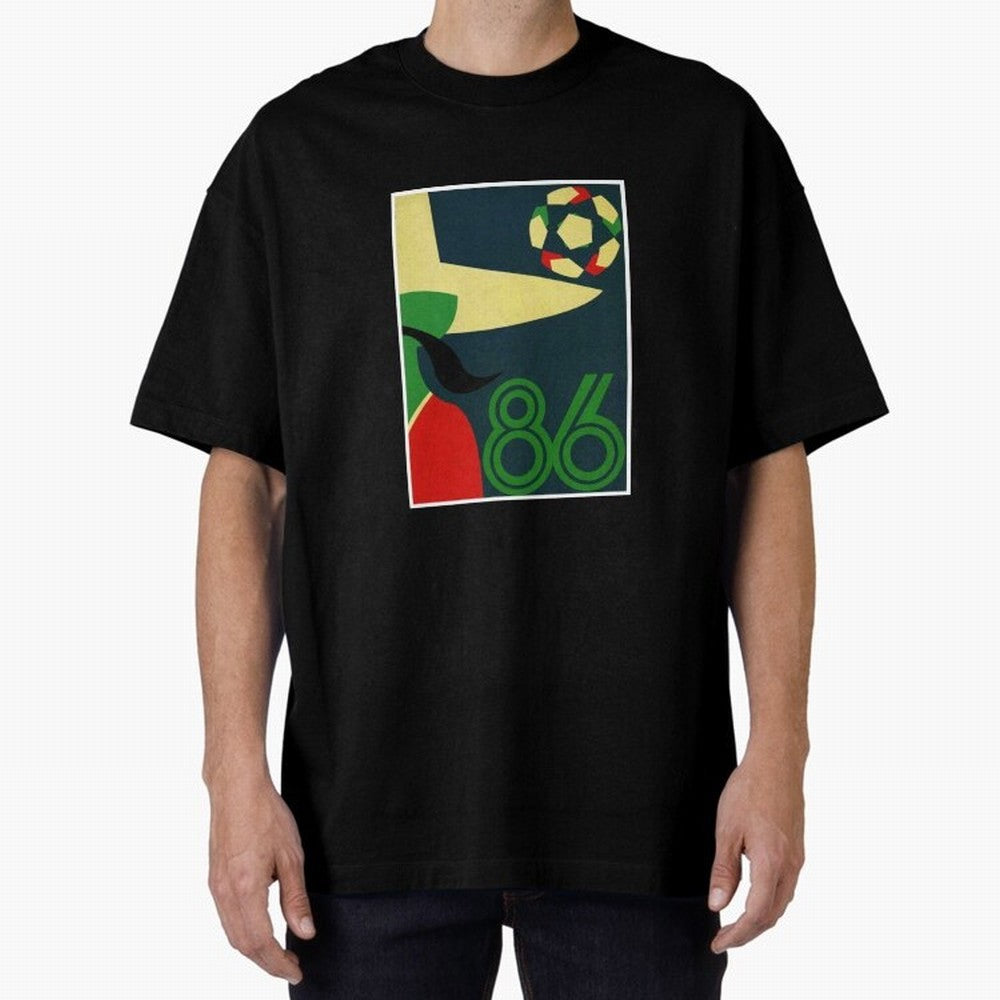 World Cup in Mexico 1986 Oversized T-Shirt Celebrate Soccer Greatness during FIFA World Cup 2026 Group Stage Featuring Messi and Cristiano Ronaldo, Argentina and Brazil Energy, Worldwide Fan Energy, Dramatic Goals, Stadium Lights and Championship