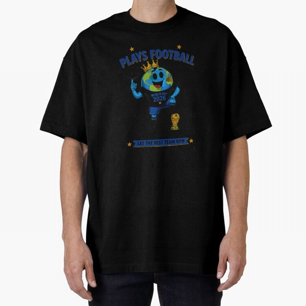 Soccer Oversized T-Shirt Follow Every Goal of FIFA World Cup 2026 USA Canada Mexico for Fans of Mbappe and Neymar and France and Portugal, Bringing Football Passion, Legendary Performances, Festival Vibes and Supporter Community; Made for Die Hard