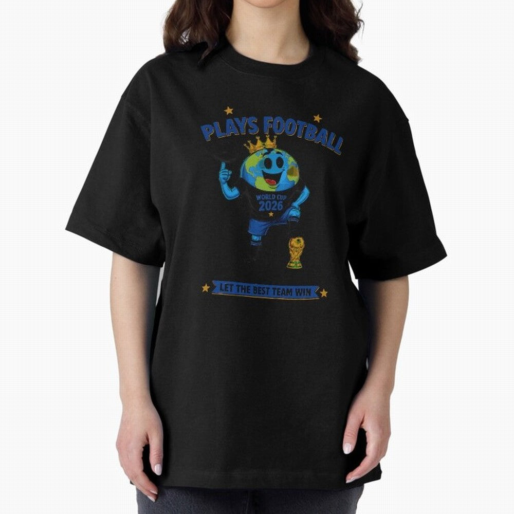 Soccer Oversized T-Shirt Follow Every Goal of FIFA World Cup 2026 USA Canada Mexico for Fans of Mbappe and Neymar and France and Portugal, Bringing Football Passion, Legendary Performances, Festival Vibes and Supporter Community; Made for Die Hard