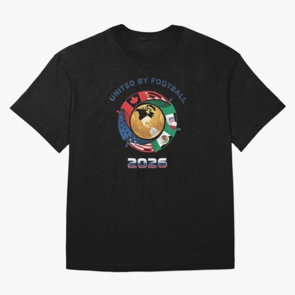 Connected Network Soccer Ball World Cup 2026 Concept Oversized T-Shirt Back the Journey through Match Day Hype around FIFA World Cup 2026, Messi, Neymar and Mbappe, France and Portugal, Football Passion, Legendary Performances, Festival Vibes and