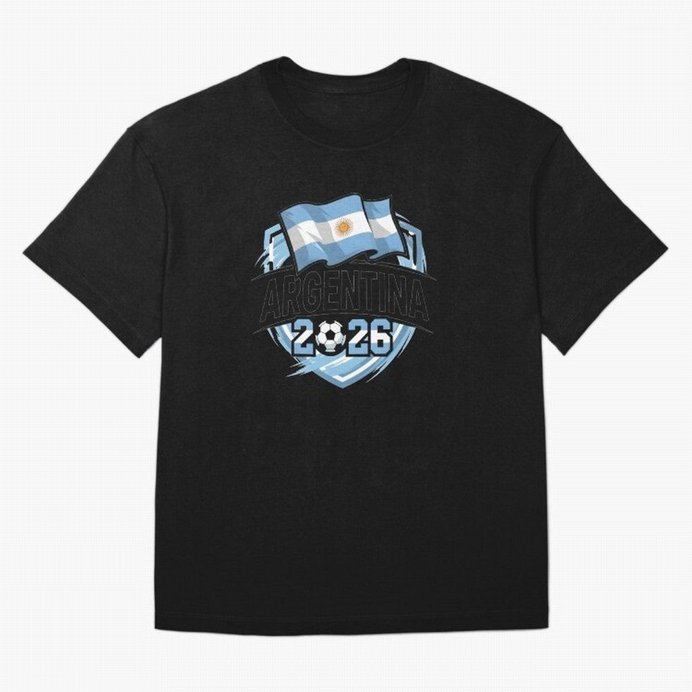 ARGENTINA World Cup 2026 Poster ¨C ARGENTINA Football Oversized T-Shirt Represent Football Lovers during FIFA World Cup 2026 for Fans of Mbappe and Neymar and France and Portugal, Bringing Soccer Culture, Superstar Moments, National Team Dreams and
