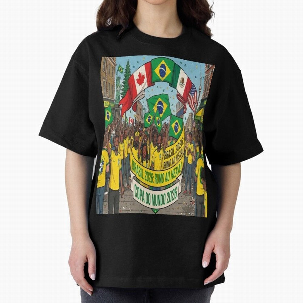 Brazil World Cup 2026 Oversized T-Shirt Carry the Colors and Pride of FIFA World Cup 2026 Group Stage Made for Haaland and Mbappe, Germany Energy, Match Day Excitement, Supporter Culture, Golden Goals and Global Football Passion; Made for