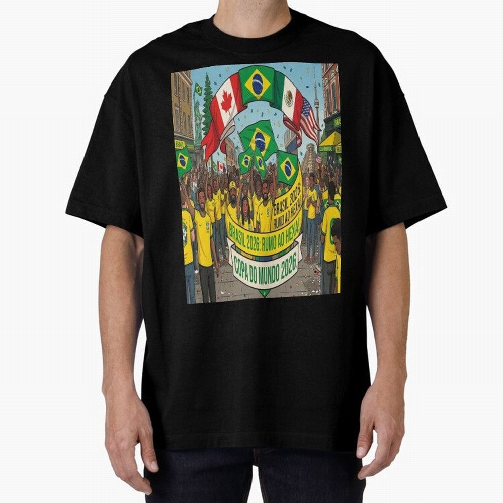 Brazil World Cup 2026 Oversized T-Shirt Carry the Colors and Pride of FIFA World Cup 2026 Group Stage Made for Haaland and Mbappe, Germany Energy, Match Day Excitement, Supporter Culture, Golden Goals and Global Football Passion; Made for