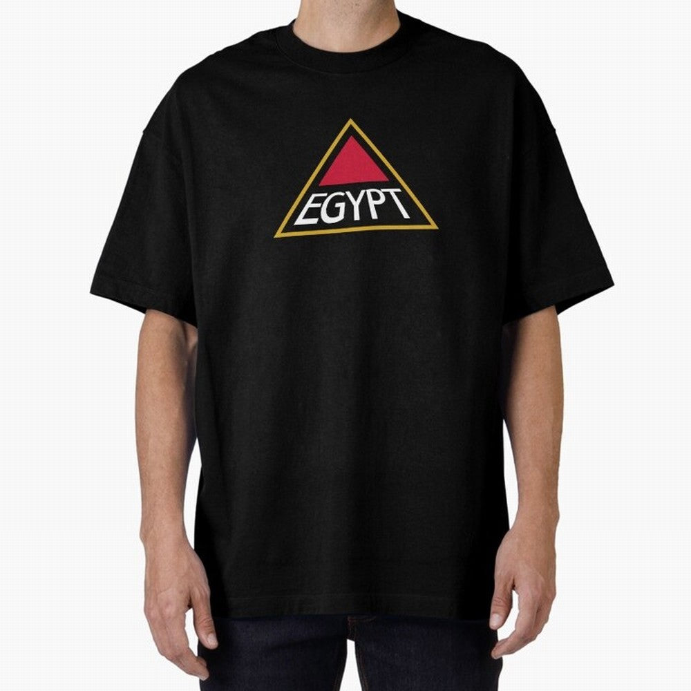 Logo of Egypt Oversized T-Shirt Relive FIFA World Cup 2026 USA Canada Mexico Inspired by Haaland, Spain and Netherlands Energy, Goal Celebration Energy, Supporter Heritage, Football Icons and Worldwide Tournament Joy; Ideal for Football Dads,