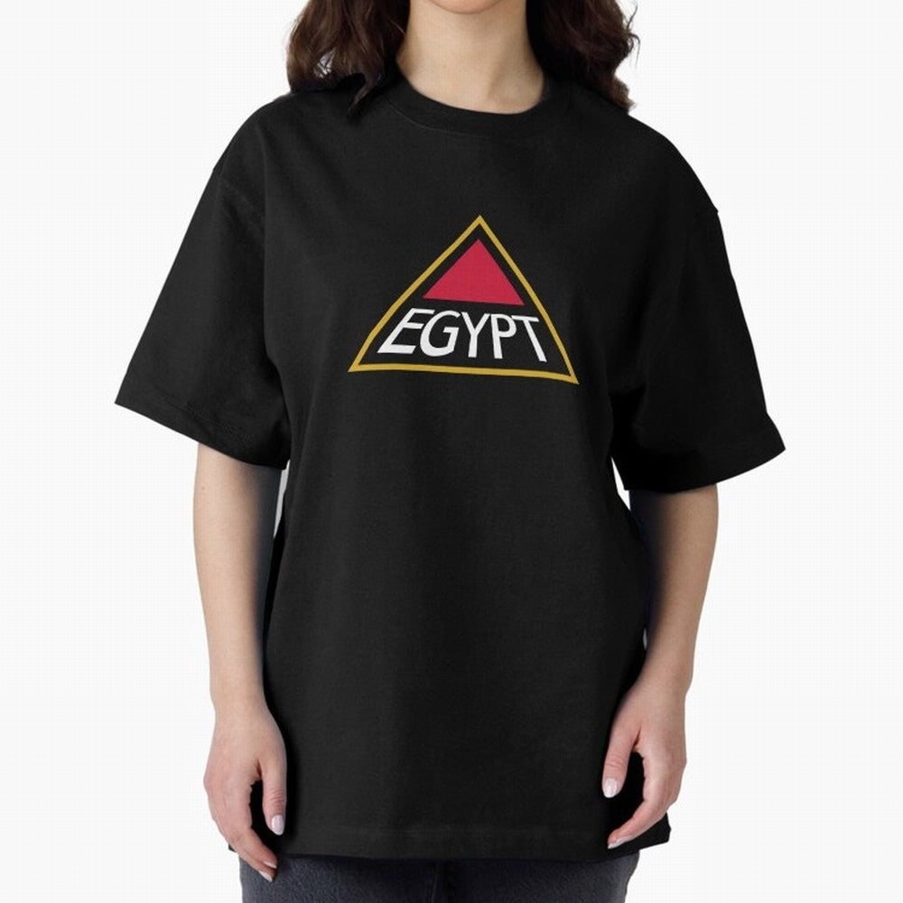 Logo of Egypt Oversized T-Shirt Relive FIFA World Cup 2026 USA Canada Mexico Inspired by Haaland, Spain and Netherlands Energy, Goal Celebration Energy, Supporter Heritage, Football Icons and Worldwide Tournament Joy; Ideal for Football Dads,