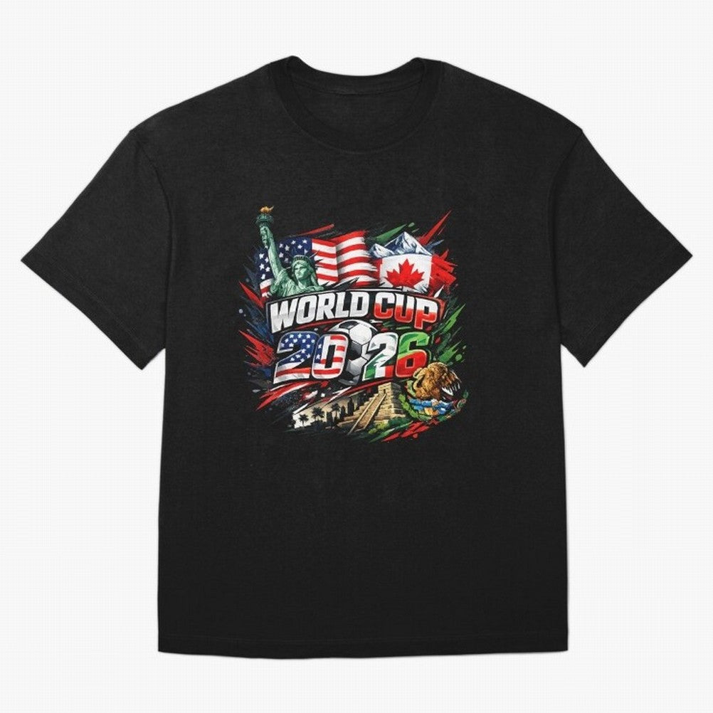 2026 North America Football Championship Oversized T-Shirt Experience FIFA World Cup 2026 USA Canada Mexico for Fans of Cristiano Ronaldo, Haaland and CR7 and Spain and Netherlands, Bringing Goal Celebration Energy, Supporter Heritage, Football